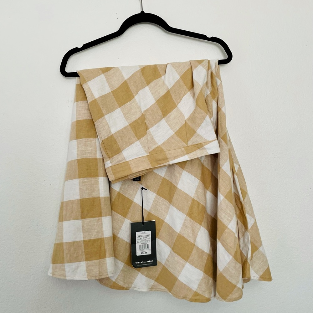 Who What Wear Plus Size, gingham Midi Skirt